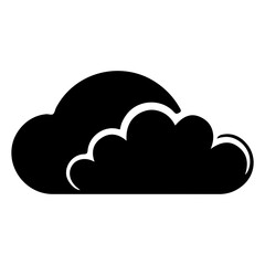 Stylized Cloud Icon Representing Weather, Data Storage, and Digital Technology Concepts