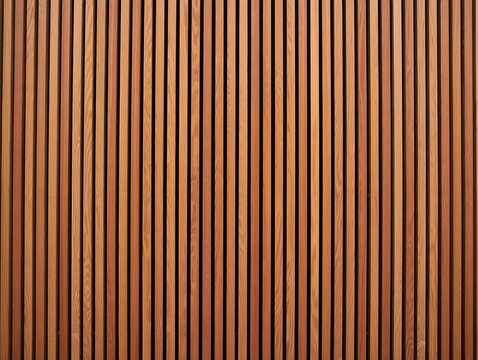 Beautiful Warm Natural Wood Slats Wall Design Architectural Detail