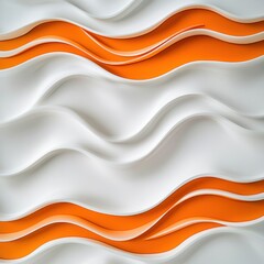 Fototapeta premium An orange and white abstract background with wavy lines