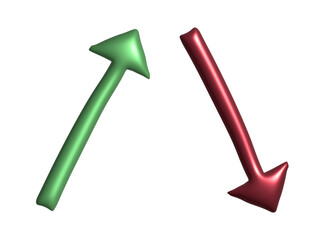 3d arrow symbol. Business clipart. Single element for design