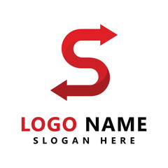 Creative letter s arrow vector designs