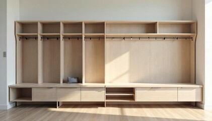 Sleek Modern Locker Bench Ample Storage for Gyms, Schools & Changing Rooms. Durable Construction, Clean Lines, Perfect for Any Interior Space.