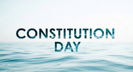 Palau Constitution Day Celebration with Ocean Water Ripple Reflection