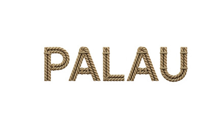 Palau Text Made of Rope for Palau Constitution Day Celebrations
