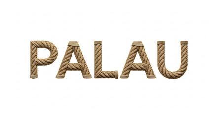 Palau Constitution Day Celebration: Nautical Rope Text Design Element