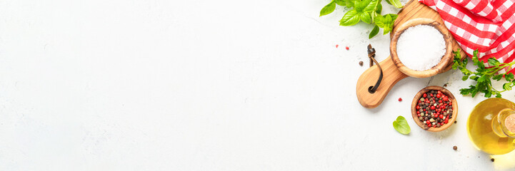 Healthy food background on white.