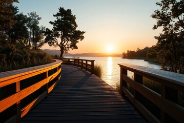 Wooden Bridge in the park