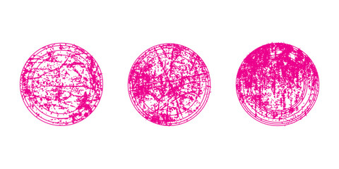 Twisted ping ink vector line pack. Hand drawn long and rounded brush strokes, highlighted text, frames, circles. Modern Asian calligraphy.modern.vector illustration.