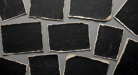 Collection of Vintage Damaged Photos, Grunge Texture Background