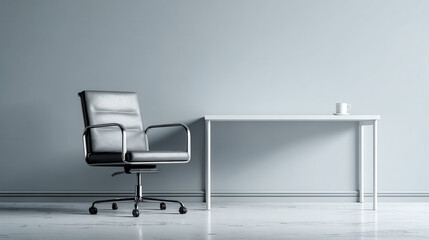 sleek and modern office setup featuring minimalist equipment emphasizing clean lines and functionality