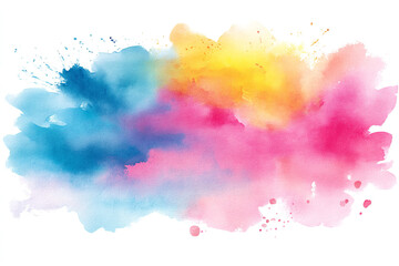 Obraz premium Watercolor splash color background, pastel colors, isolated on transparent background 