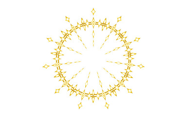 古典的要素も残した、金色グラデーションの近未来的な幾何学装飾フレーム。