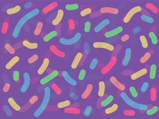 fun colorful conffeti design vector purple background.eps