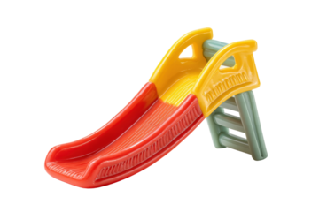 PNG Colorful plastic slide for children with ladder