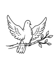 Dove must choose between peace and vengeance in a divided world. cartoon