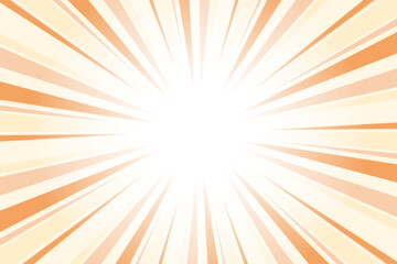 Sandy brown orange sunburst background. Abstract sun light rays background. 
