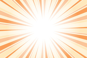 Sherbert orange sunburst background. Abstract sun light rays background. 
