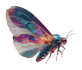 Vibrant insect colorful wings