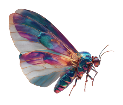 Vibrant insect colorful wings