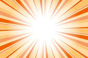 Spanish orange sunburst background. Abstract sun light rays background. 