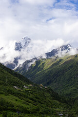 mountain landscape with clouds