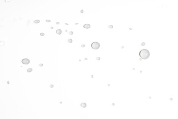 The photo of water droplet splash on white background, high resolution image
