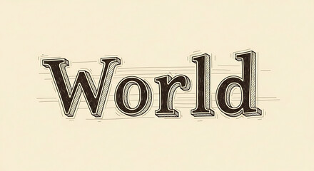 World Typography Illustration for World Population Day