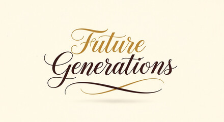 Elegant Future Generations Typography Design for World Population Day