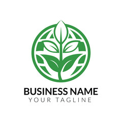 agriculture logo leaf logo design