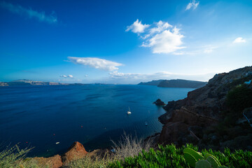 ギリシャのサントリーニ島の美しい風景