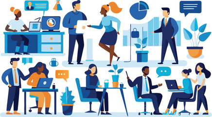 Creative Idea Concept with Light Bulb and People – Minimal Vector Illustration
