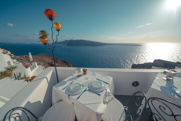 ギリシャのサントリーニ島の美しい風景