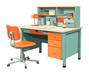 Organized workspace setup with desk and chair home office interior