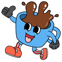 cartoon character running