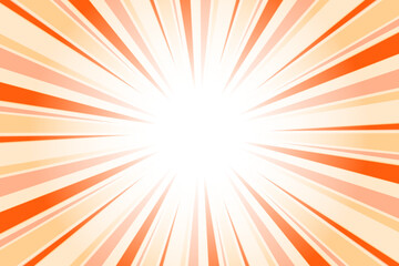 Obraz premium Vivid orange sunburst background. Abstract sun light rays background. 