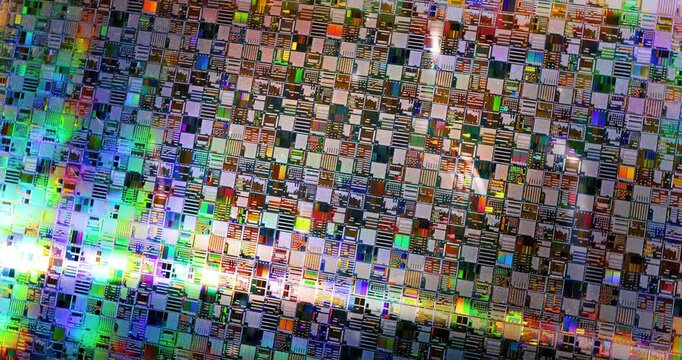 Silicon semiconductor wafer close-up. In electronics, a wafer also called a slice or substrate is a thin slice of semiconductor, a crystalline silicon, used for the fabrication of integrated circuits