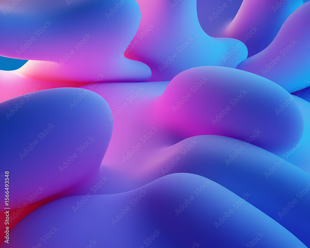 Poster Abstract shapes create a smooth gradient background