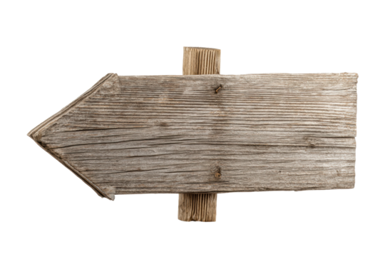 PNG Rustic wooden arrow sign on white background