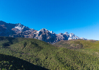 The scenery of Yulong Snow Mountain in Yunnan