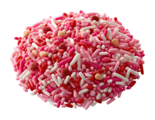 Decorative pink sprinkles bakery food