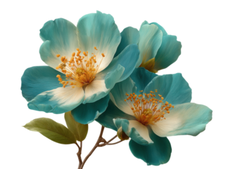 Elegant teal flowers nature floral