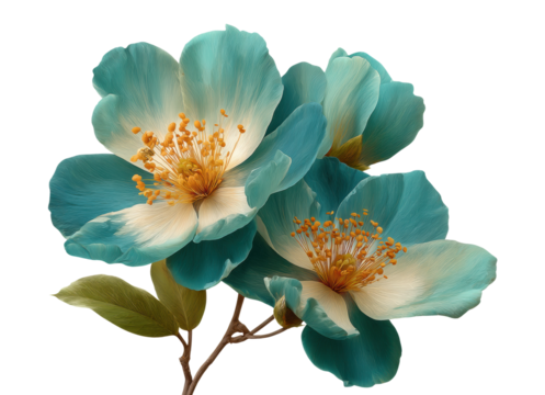 Elegant teal flowers nature floral