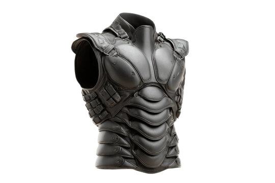 PNG Detailed black sci-fi style armor chest plate design with futuristic elements