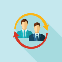 Business Employee Replacement and Workforce Rotation Concept