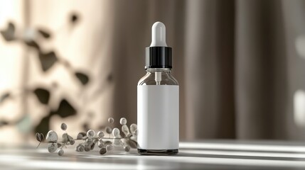 photo white glass dropper bottle