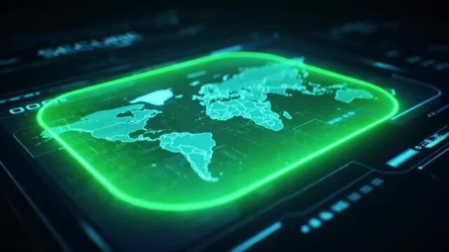 world map with binary code