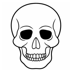 A skull outline design Art & Illustration