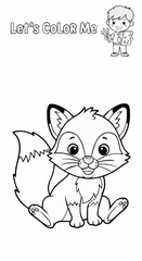 Obraz premium Children's coloring pictures of a fox