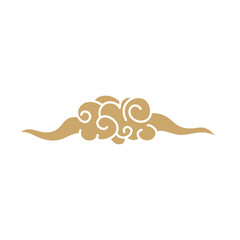 Hand drawn cloud japanese pattern vector. Oriental decoration in vintage style