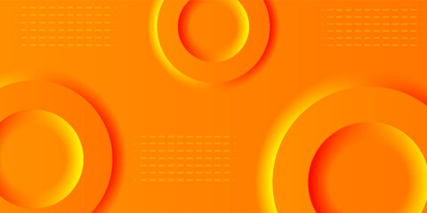 Bright orange abstract vector with layered circular shapes and soft shadows, creating a vibrant 3D effect and a modern, energetic, and dynamic visual design.
